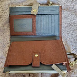 Enzo Angiolini double zip smartphone Wallet wristlet